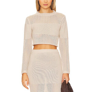 Line & Dot 'Ry' White Long Sleeve Top Size M